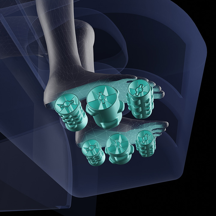 Triple Foot Roller Total Sole Reflexology