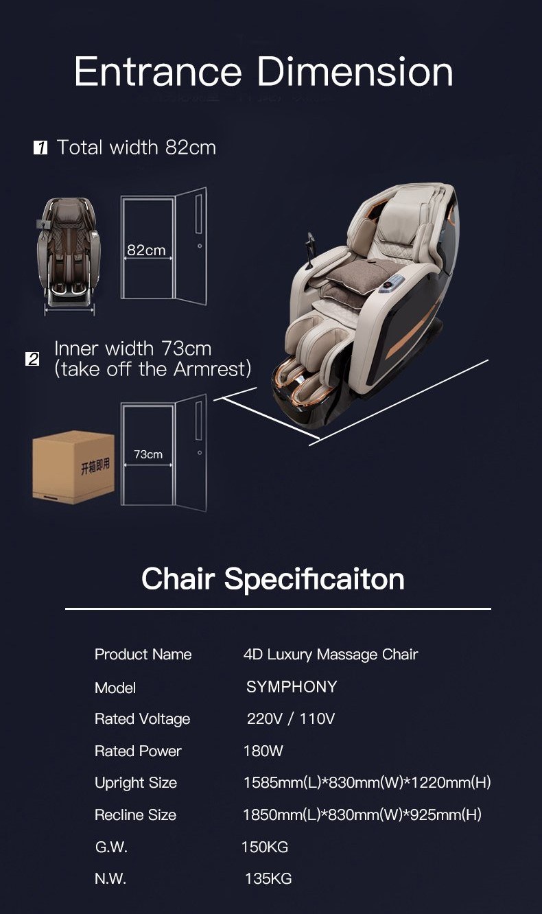 TRU Symphony 4D Plus dimensions diagram